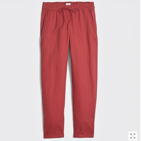 J. Crew Factory Pants - J. Crew Linen Cotton Blend Drawstring Pants NWT